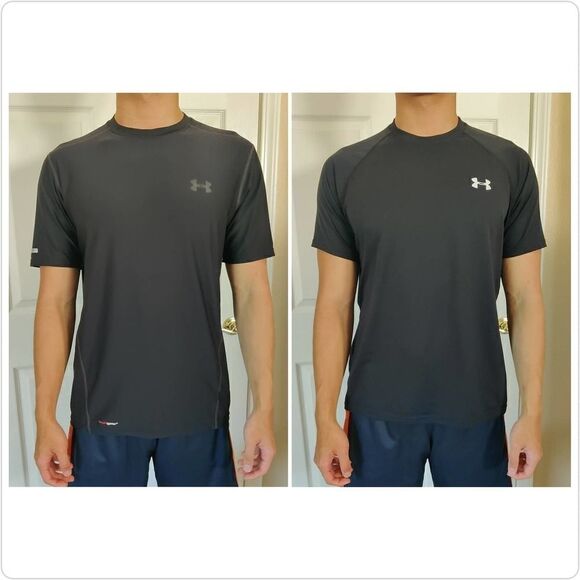 Pair of Under Armour black athletic shirts - Picture 1 of 12